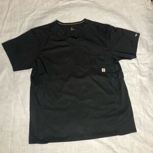 Carhartt Men's Black Force V-Neck Scrub Top